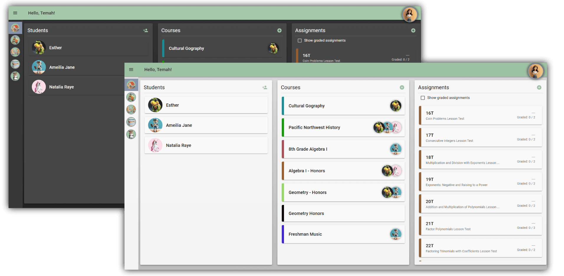 Homeschool family using Graidle